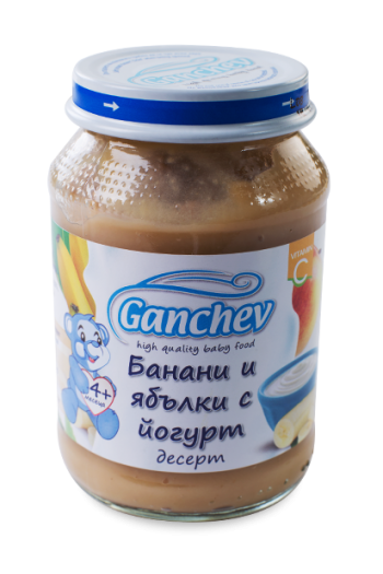 Ганчев Десерт Банан и Ябълка с Йогурт 190гр. цена 1.65лв - Ganchev Ганчев Десерт Банан и Ябълка с Йогурт 190гр. - Ganchev