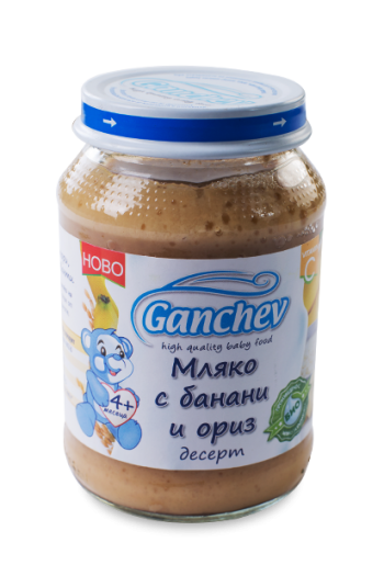 Ганчев Десерт Мляко с банан и ориз 190гр. цена 1.80лв - Ganchev Ганчев Десерт Мляко с банан и ориз 190гр. - Ganchev