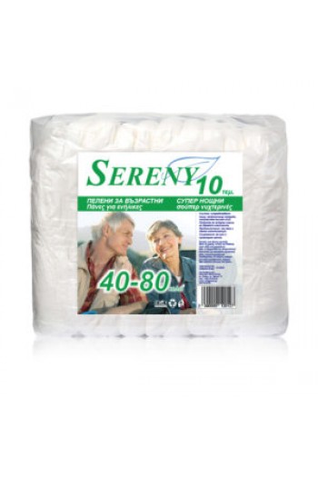 Памперс Серени М (50-80кг.) Супер Нощно цена 7.40лв - Sereny Памперс Серени М (50-80кг.) Супер Нощно - Sereny