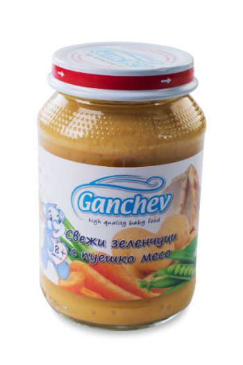 Ганчев Свежи Зел. с Пуешко 8+м. цена 1.80лв - Ganchev Ганчев Свежи Зел. с Пуешко 8+м. - Ganchev
