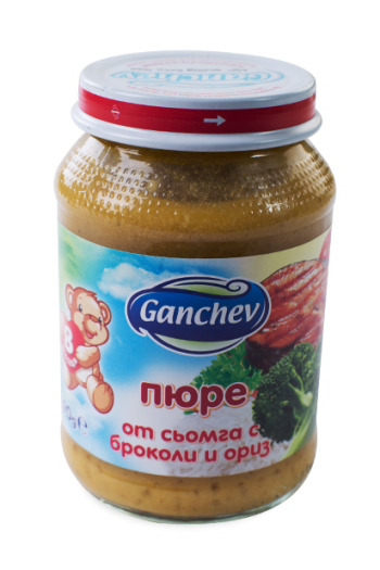 Ганчев Сьомга с броколи и ориз 8м. - Ganchev