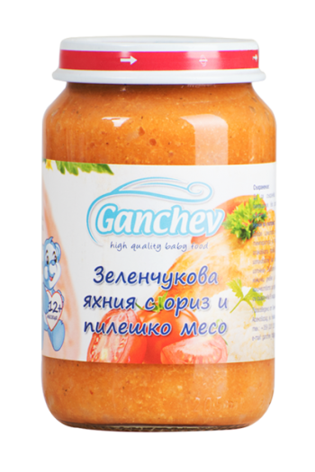 Ганчев Зел. яхния с ориз и пиле 12+м. - Ganchev